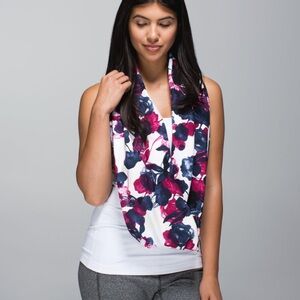 Vinyasa Scarf *French Terry* in 
Inky Floral Ghost Inkwell Bumble Berry